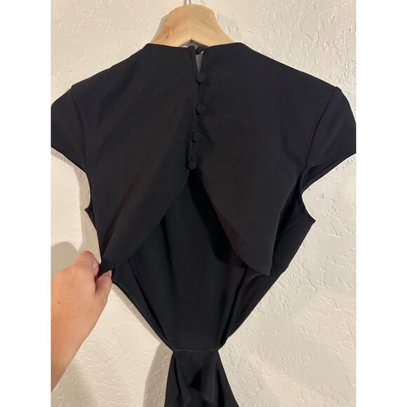 Lulus Black Conversation Piece Cutout Slit Maxi Dress - Picture 10 of 12